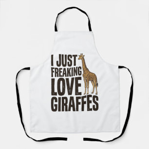 Fun T-shirt-ontwerp met vintage-gravure van een gi Schort