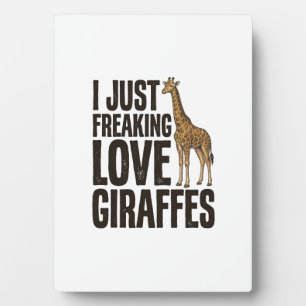 Fun T-shirt-ontwerp met vintage-gravure voor giraf Fotoplaat