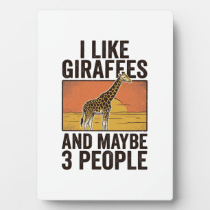 Fun T-shirt-ontwerp met vintage-gravure voor giraf Fotoplaat