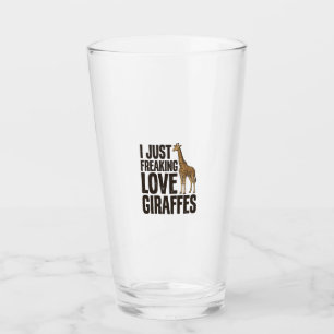 Fun T-shirt-ontwerp met vintage-gravure voor giraf Glas