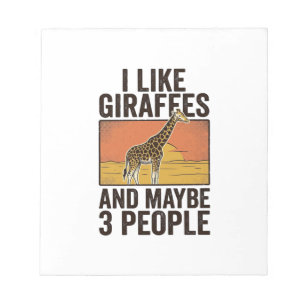Fun T-shirt-ontwerp met vintage-gravure voor giraf Notitieblok