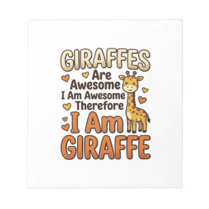 Fun T-shirt-ontwerp met vintage-gravure voor giraf Notitieblok