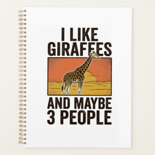 Fun T-shirt-ontwerp met vintage-gravure voor giraf Planner
