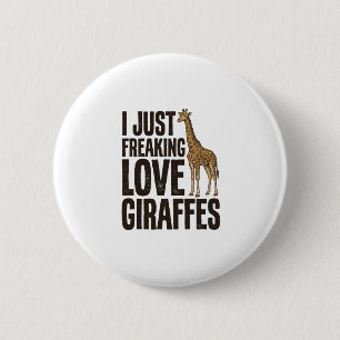 Fun T-shirt-ontwerp met vintage-gravure voor giraf Ronde Button 5,7 Cm