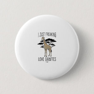 Fun T-shirt-ontwerp met vintage-gravure voor giraf Ronde Button 5,7 Cm