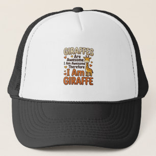 Fun T-shirt-ontwerp met vintage-gravure voor giraf Trucker Pet