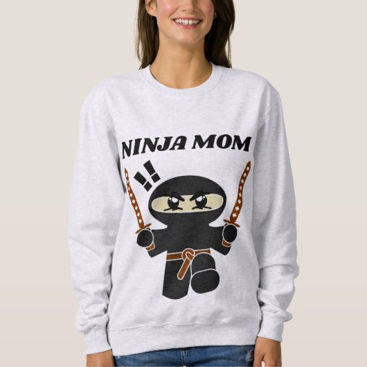 FUN T-SHIRT SWEATSHIRT NINJA MOEDER (Voorkant)
