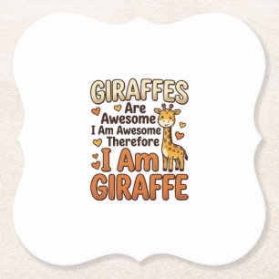 Fun T-shirtontwerp met vintage gravure voor giraff Kartonnen Onderzetters