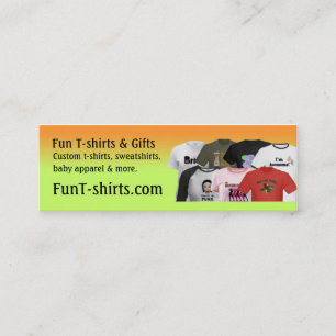 Fun T-shirts profielkaart Mini Visitekaartje