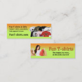 Fun T-shirts profielkaart Mini Visitekaartje (Voorkant / Achterkant)