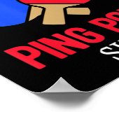 Fun Table Tennis Player My Lucky Ping Pong Poster (Hoek)