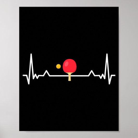 Fun Table Tennis T-shirt Poster (Voorkant)