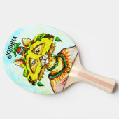 Fun Taco Hippie Cat Ping Pong Paddle Tafeltennisbatje (Zijkant)