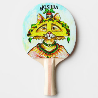 Fun Taco Hippie Cat Ping Pong Paddle Tafeltennisbatje