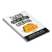Fun Tacos is m'n geestesdier grappig Notitieboek (Rechterzijde)