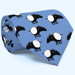 Fun Tapir Stropdas<br><div class="desc">Een schattig Malayan Tapir-ontwerp op een blauwe achtergrond, dat kan worden gewijzigd in het Design Tool. voor dierenliefhebbers en bedreigde wilde dieren. Originele kunst van Nic Squirrell.</div>