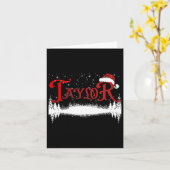 Fun Taylor Santa Voornaam Kerstmis Taylor 1 Kaart (Gele Bloem)
