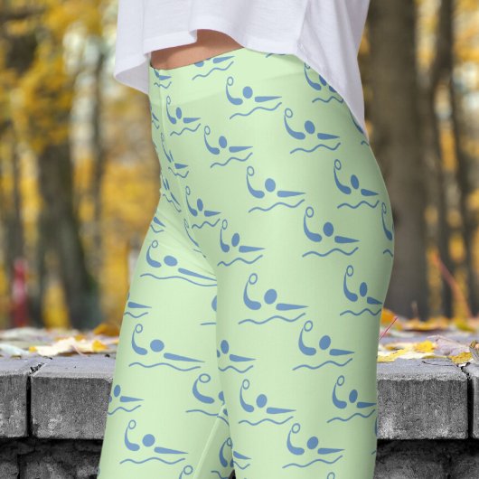Fun Tea Green Vrouwen Waterpolo Patroon Leggings