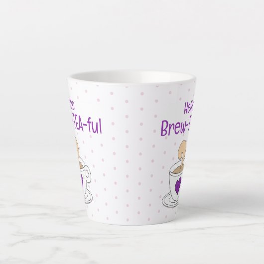 Fun Tea Puns Coffee Tea Lovers Latte Mok (Voorkant)