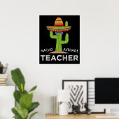 Fun Teacher Appreciation Humor Nacho Gemiddelde Poster (Thuiskantoor)