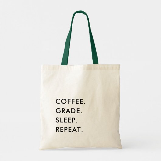 Fun Teacher Grading Minimalist Modern Typografie Tote Bag (Achterkant)