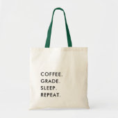 Fun Teacher Grading Minimalist Modern Typografie Tote Bag (Voorkant)