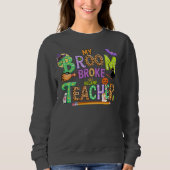 Fun Teacher Halloween Humor Scary Witch Custom Trui (Voorkant)