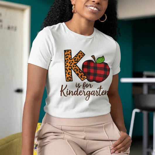 Fun Teacher K is voor Kindergarten Graphic T-shirt
