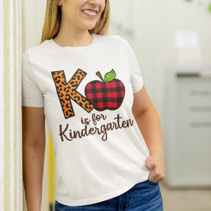 Fun Teacher K is voor Kindergarten Graphic T-shirt