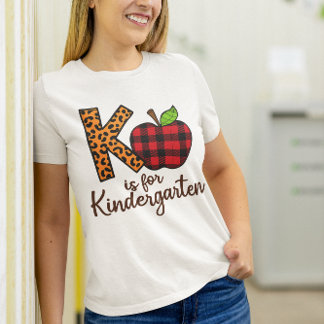 Fun Teacher K is voor Kindergarten Graphic T-shirt