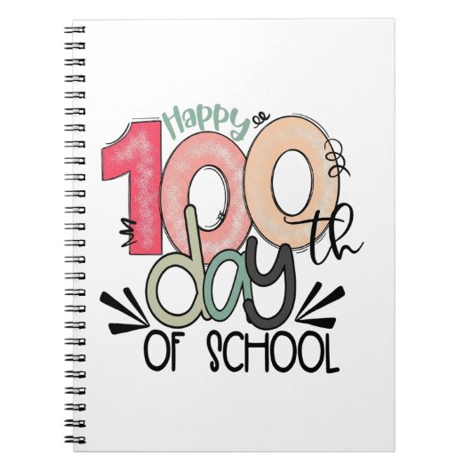 Fun Teacher & Student 100th Day School Journal Notitieboek (Voorkant)