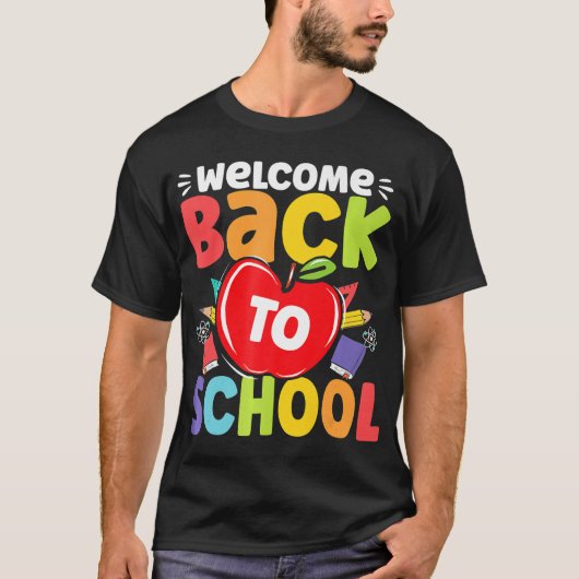 Fun Teachers Studenten Welkom terug naar school Ap T-shirt (Voorkant)