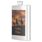 Fun Team die de klassieke kolf "Cowboy Water" opre Flacon (Links)