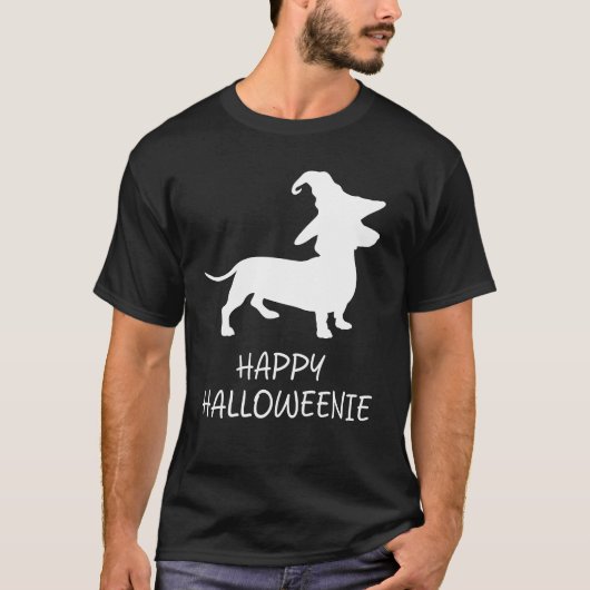 Fun Teckel Weenie Hond Halloween T-shirt (Voorkant)