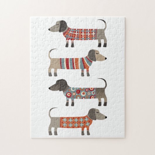 Fun Teckel Wiener Sausage Dog Legpuzzel (Verticaal)