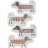 Fun Teckel Wiener Sausage Dog Sticker (Voorkant)