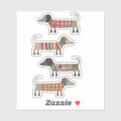 Fun Teckel Wiener Sausage Dog Sticker (Vel)