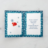 Fun Teddy Bear | Eigen naam kerstmis Feestdagen Kaart (Binnen)