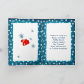 Fun Teddy Bear | Eigen naam kerstmis Feestdagen Kaart (Binnen)