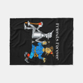 Fun Tee Shirt Friends Forever Wizard Of Oz Ecrow Fleece Deken (Voorkant (Horizontaal))