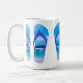 Fun Teenslippers Summer Beach Art for Vacation Koffiemok (Links)