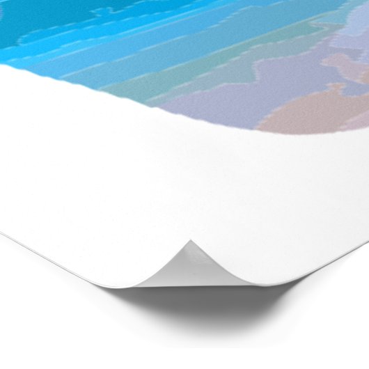 Fun Teenslippers Summer Beach Art for Vacation Poster (Hoek)