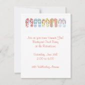 Fun Teenslippers Uitnodiging (Voorkant)