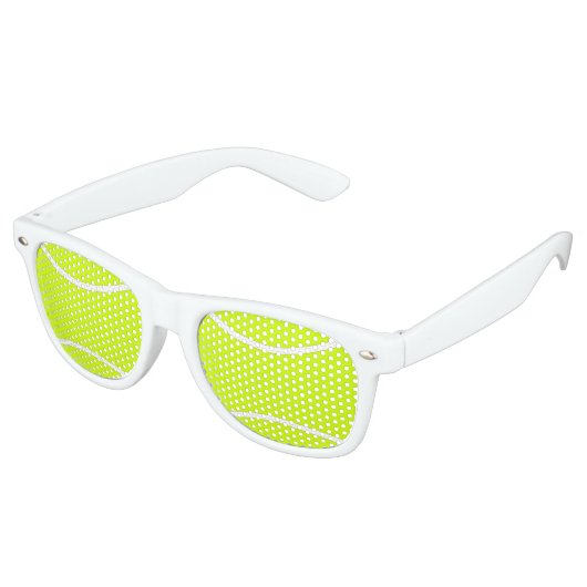 Fun Tennis Player Party Shades Sunbries Retro Zonnebril (Gekanteld)