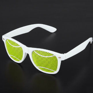 Fun Tennis Player Party Shades Sunbries Retro Zonnebril