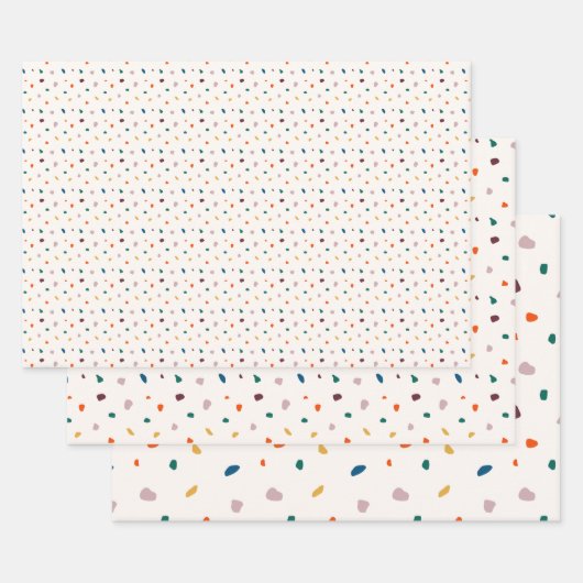 Fun Terrazzo Patroon Inpakpapier Set (3 vellen) Vel (Set)