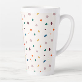 Fun Terrazzo Print Latte Mok