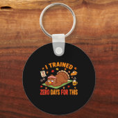 Fun Thanksgiving Saying I Trained Zero Days For Th Sleutelhanger (Voorkant)
