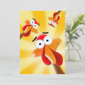 Fun Thanksgiving Turkey Day Dinner Invision Kaart (Staand voorkant)