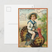 Fun Thanksgiving Turkey Friendsgiving Feestdagenkaart (Voorkant / Achterkant)